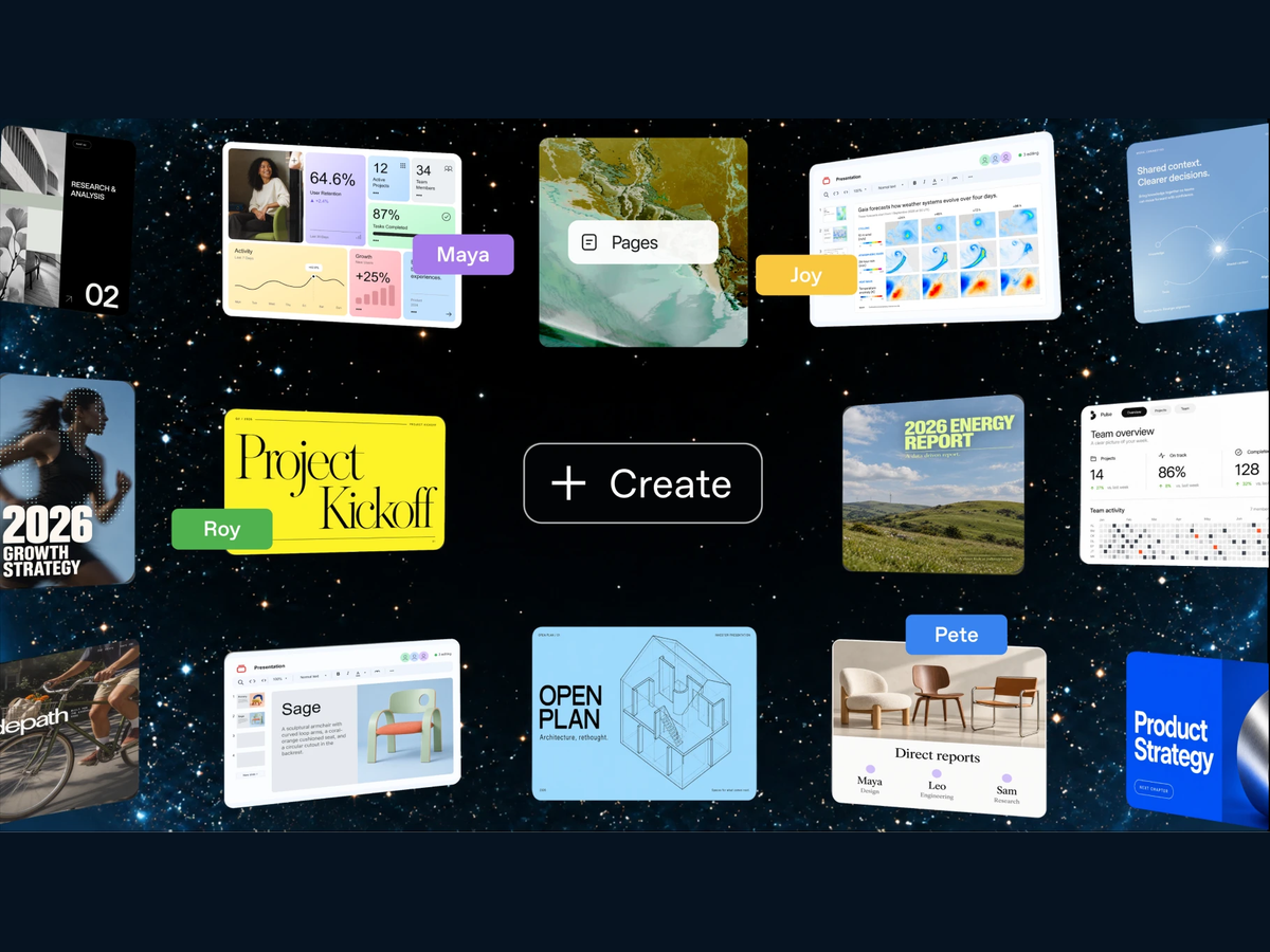 OpenAI 官方 ChatGPT Space 视频封面:多个工作页面与协作内容的拼贴画面。